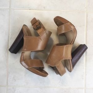 Express Warm Nude Heeled Sandal - Size 7